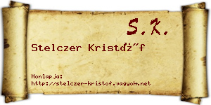 Stelczer Kristóf névjegykártya