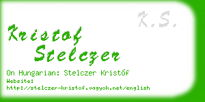 kristof stelczer business card