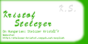 kristof stelczer business card